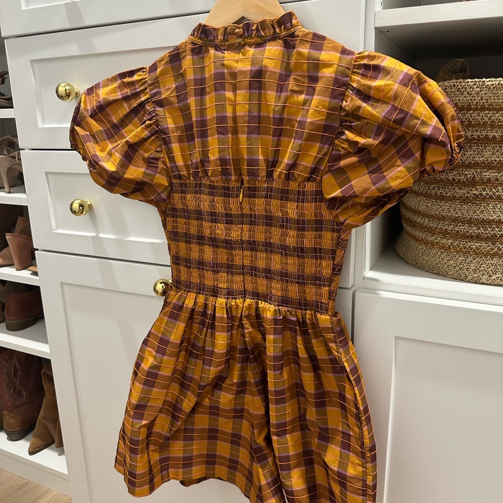 Anthropologie Puff sleeve smocked Romper XXS Maeve - Picture 6 of 7
